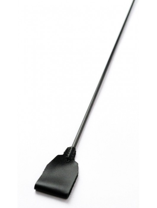 Черный кожаный стек с гладкой ручкой - 55 см. - Crazy Handmade - купить с доставкой в Балаково