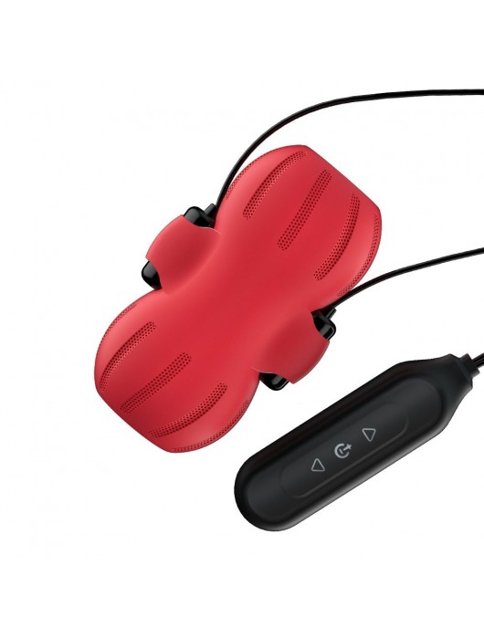 Красный тугой мастурбатор с вибропулями  и пультом - S-HANDE - в Балаково купить с доставкой