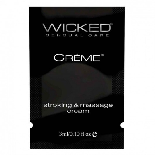 Крем для массажа и мастурбации Wicked Stroking and Massage Creme - 3 мл. - Wicked - купить с доставкой в Балаково