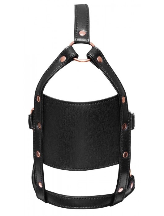 Черный намордник с кляпом-шаром Head Harness With A Gag - Orion - купить с доставкой в Балаково