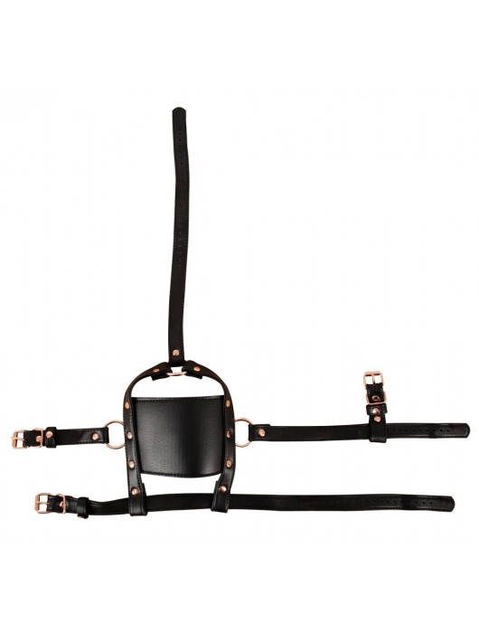 Черный намордник с кляпом-шаром Head Harness With A Gag - Orion - купить с доставкой в Балаково