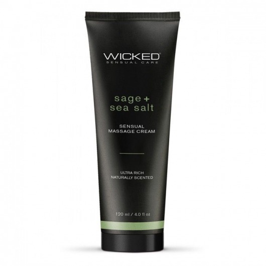 Массажный легкий крем WICKED Sage plus Sea Salt - 120 мл. - Wicked - купить с доставкой в Балаково