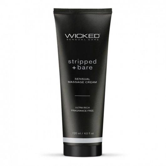 Массажный легкий крем WICKED Stripped plus Bare - 120 мл. - Wicked - купить с доставкой в Балаково
