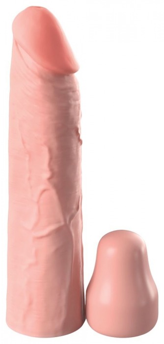 Телесная насадка-удлинитель 1 Inch Silicone X-tension - 17,8 см. - Pipedream - в Балаково купить с доставкой