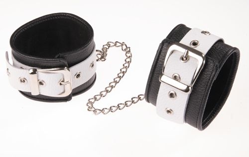Черно-белые оковы на ноги - Sitabella - купить с доставкой в Балаково