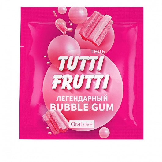 Пробник гель-смазки Tutti-frutti со вкусом бабл-гам - 4 гр. - Биоритм - купить с доставкой в Балаково