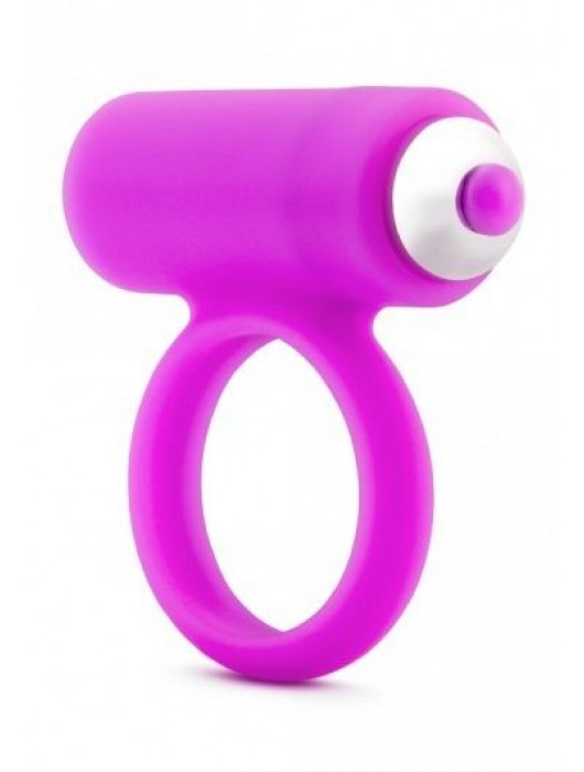 Лиловое эрекционное кольцо с вибрацией - Pink Vibe - в Балаково купить с доставкой