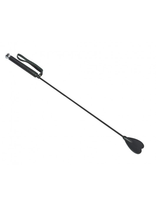 Чёрный стек с шлепком-сердечком - 70 см. - Sitabella - купить с доставкой в Балаково