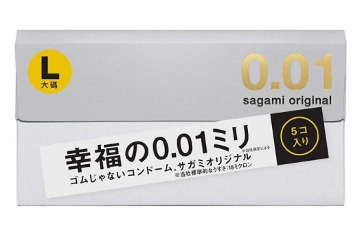 Презервативы Sagami Original 0.02 L-size увеличенного размера - 5 шт. - Sagami - купить с доставкой в Балаково