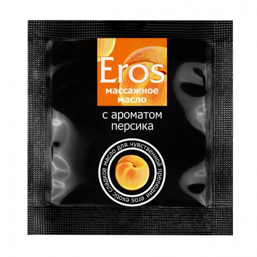 Саше массажного масла Eros exotic с ароматом персика - 4 гр. - Биоритм - купить с доставкой в Балаково