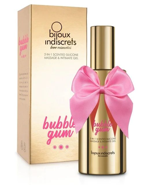 Гель с ароматом жвачки Bubblegum 2-in-1 Scented Silicone Massage And Intimate Gel - 100 мл. - Bijoux Indiscrets - купить с доставкой в Балаково