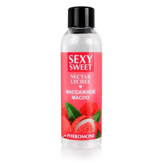 Массажное масло Sexy Sweet Nectar Lychee с феромонами и ароматом личи - 75 мл. - Биоритм - купить с доставкой в Балаково