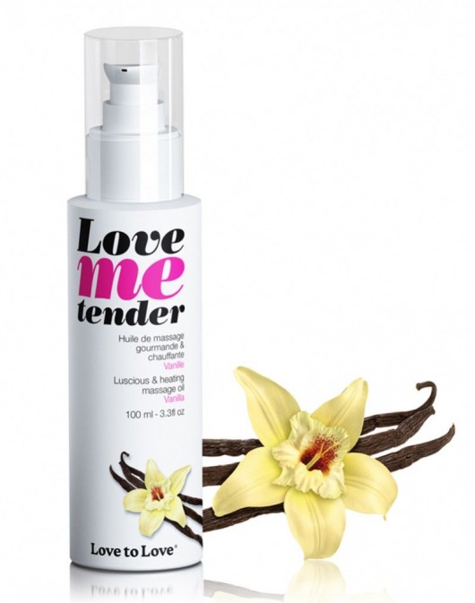 Съедобное согревающее массажное масло Love Me Tender Vanilla с ароматом ванили - 100 мл. - Love to Love - купить с доставкой в Балаково