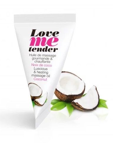 Съедобное согревающее массажное масло Love Me Tender Cocos с ароматом кокоса - 10 мл. - Love to Love - купить с доставкой в Балаково