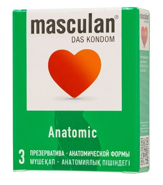 Презервативы анатомической формы Masculan Anatomic - 3 шт. - Masculan - купить с доставкой в Балаково