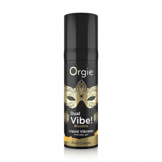 Съедобный гель Dual Vibe Pina Colada с эффектом вибрации и вкусом коктейля пина колада - 15 мл. - ORGIE - купить с доставкой в Балаково