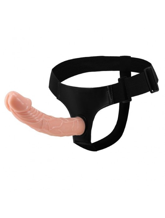 Гладкий фаллоимитатор с крупной головкой на ремешках - 19,7 см. - Baile - купить с доставкой в Балаково