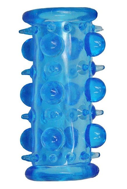 Голубая насадка с шипами и шишечками LUST CLUSTER - Dream Toys - в Балаково купить с доставкой