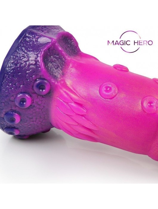 Розовый рельефный фантазийный фаллоимитатор - 20 см. - Bior toys - купить с доставкой в Балаково