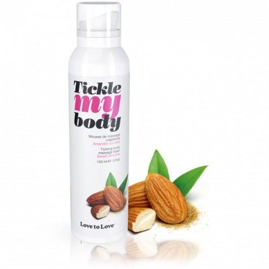 Массажная хрустящая пенка Tickle My Body Sweet Almonds с ароматом миндаля - 150 мл. - Love to Love - купить с доставкой в Балаково