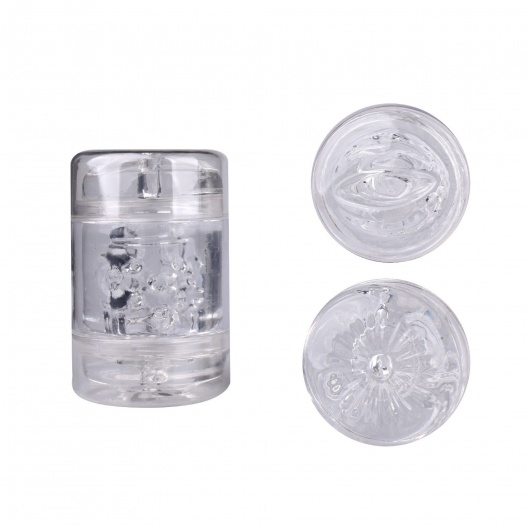 Прозрачный двусторонний мастурбатор Joy Cup - анус и рот - Erokay - в Балаково купить с доставкой