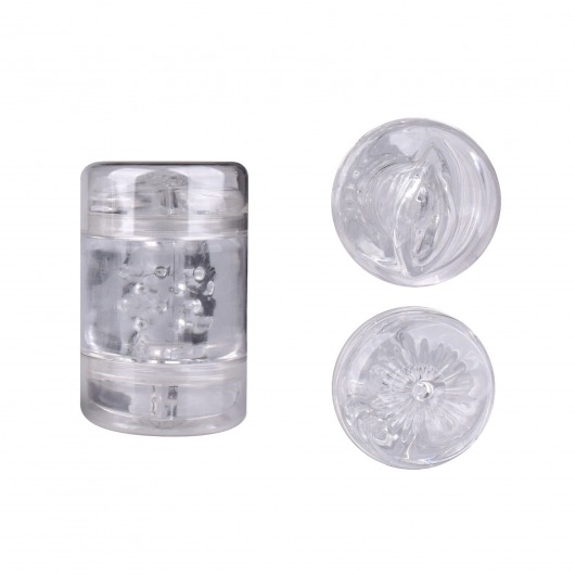 Прозрачный двусторонний мастурбатор Joy Cup - вагина и анус - Erokay - в Балаково купить с доставкой