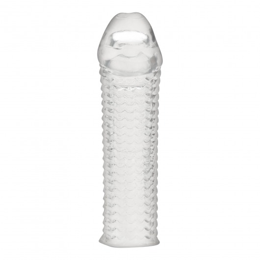 Текстурированная насадка на пенис Clear Textured Penis Enhancing Sleeve Extension - 16,5 см. - BlueLine - в Балаково купить с доставкой