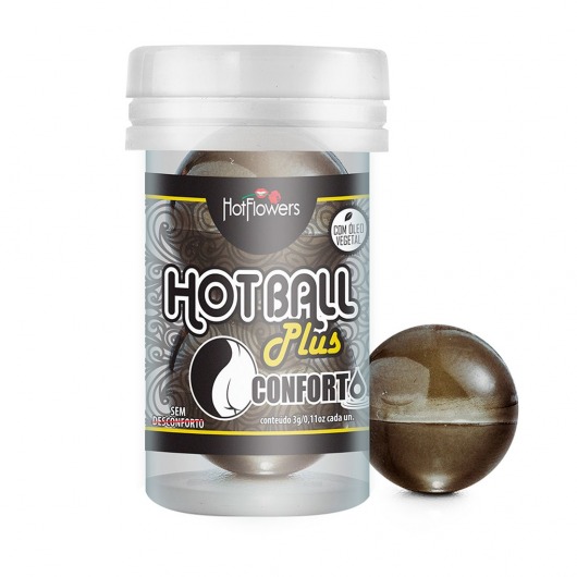 Анальный лубрикант на масляной основе Hot Ball Plus Conforto (2 шарика по 3 гр.) - HotFlowers - купить с доставкой в Балаково