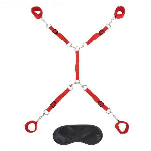 Красная фиксация на матрас Classic Bedspreader - Lux Fetish - купить с доставкой в Балаково