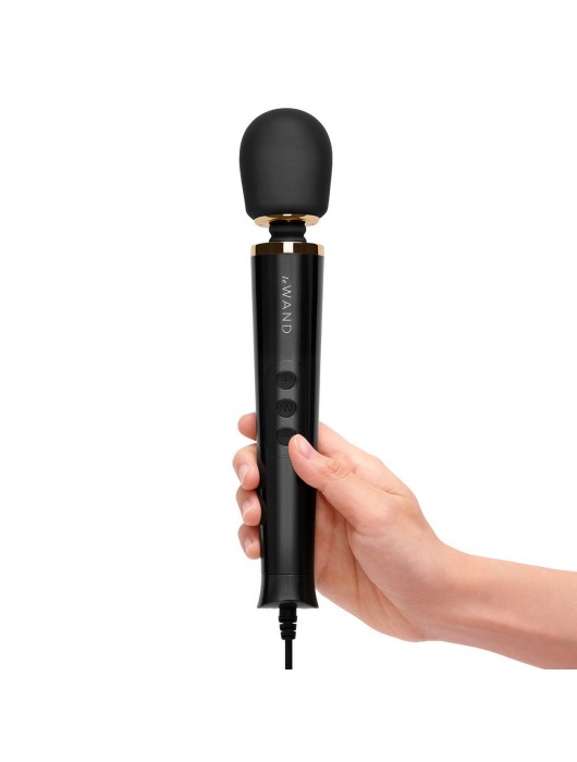 Черный проводной вибратор Le Wand Petite Vibrating Massager - 25 см. - Le Wand