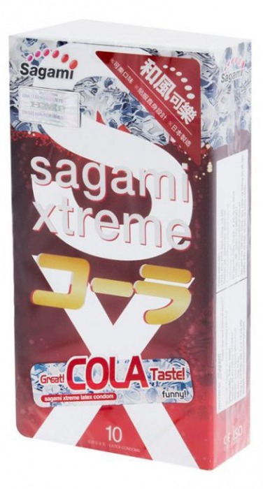 Ароматизированные презервативы Sagami Xtreme COLA - 10 шт. - Sagami - купить с доставкой в Балаково
