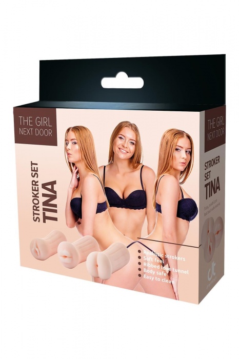 Набор из 3 мастурбаторов The Girl Next Door Tina - Dream Toys - в Балаково купить с доставкой