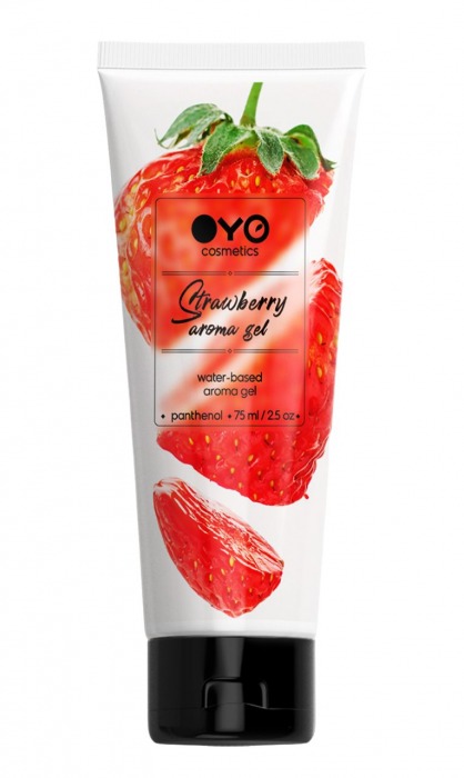 Лубрикант на водной основе OYO Aroma Gel Strawberry с ароматом клубники - 75 мл. - OYO - купить с доставкой в Балаково