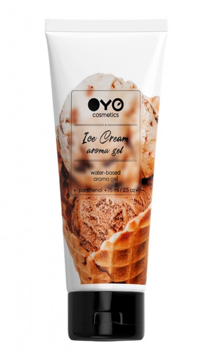 Лубрикант на водной основе OYO Aroma Gel Ice Cream с ароматом пломбира - 75 мл. - OYO - купить с доставкой в Балаково