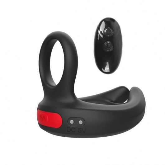 Черное эрекционное виброкольцо Cock Ring с пультом ДУ - I-MOON - в Балаково купить с доставкой