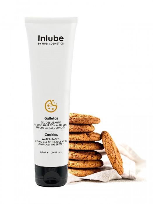 Лубрикант на водной основе Nuei Inlube с алоэ вера и ароматом печенья - 100 мл. - Nuei cosmetics - купить с доставкой в Балаково
