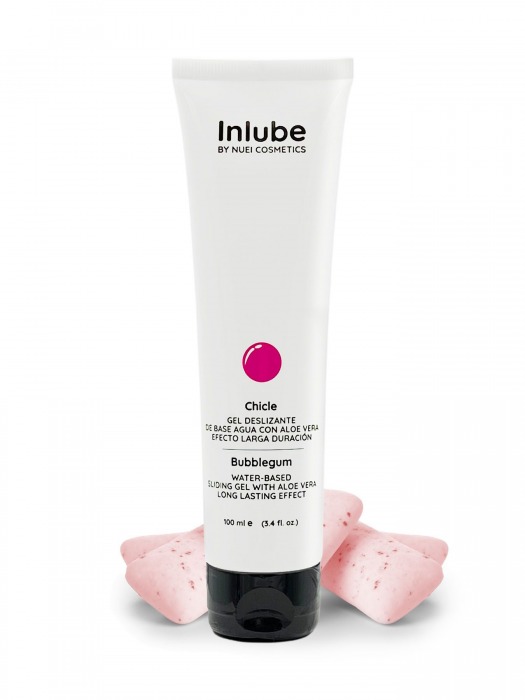 Лубрикант на водной основе Nuei Inlube с алоэ вера и ароматом бабл-гам - 100 мл. - Nuei cosmetics - купить с доставкой в Балаково