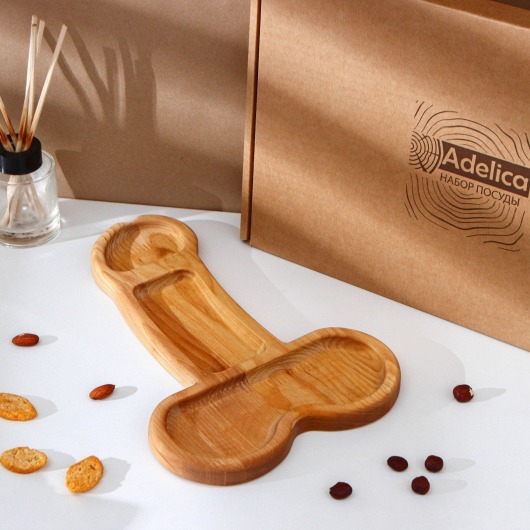 Деревянное блюдо для подачи в форме члена (32,5 х 20 х 1,7 см) - Сима-Ленд - купить с доставкой в Балаково