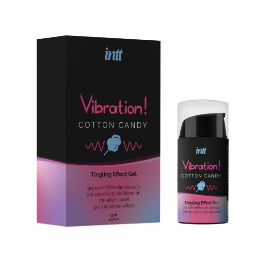 Жидкий вибратор Vibration Cotton Candy с ароматом сахарной ваты - 15 мл. - INTT - купить с доставкой в Балаково