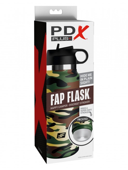 Мастурбатор в камуфляжной колбе Fap Flask - Pipedream - в Балаково купить с доставкой