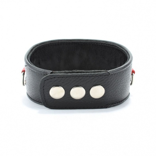 Кожаный ошейник с металлическими клепками - БДСМ Арсенал - купить с доставкой в Балаково