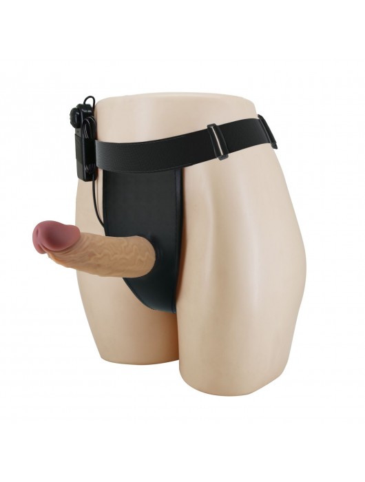 Полый вибрострапон на регулируемых трусиках Draven - 17,5 см. - Baile - купить с доставкой в Балаково