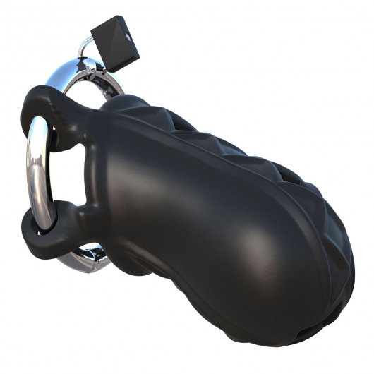 Черный замок верности Extreme Silicone Cock Blocker - Pipedream - купить с доставкой в Балаково