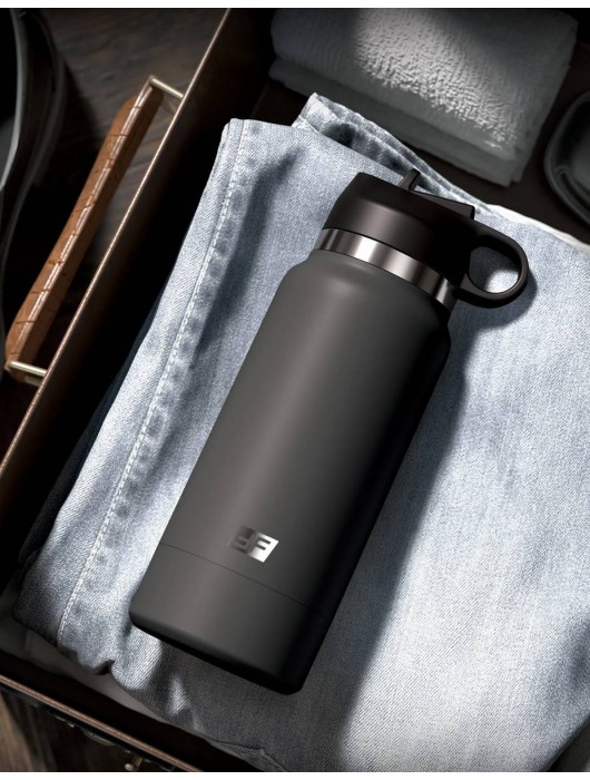 Серый мастурбатор в виде бутылки F*ck Flask - Pipedream - в Балаково купить с доставкой