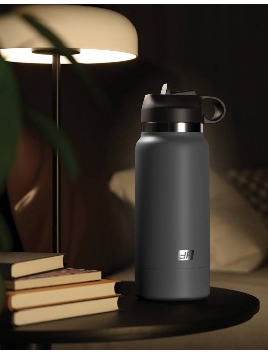 Серый мастурбатор в виде бутылки F*ck Flask - Pipedream - в Балаково купить с доставкой