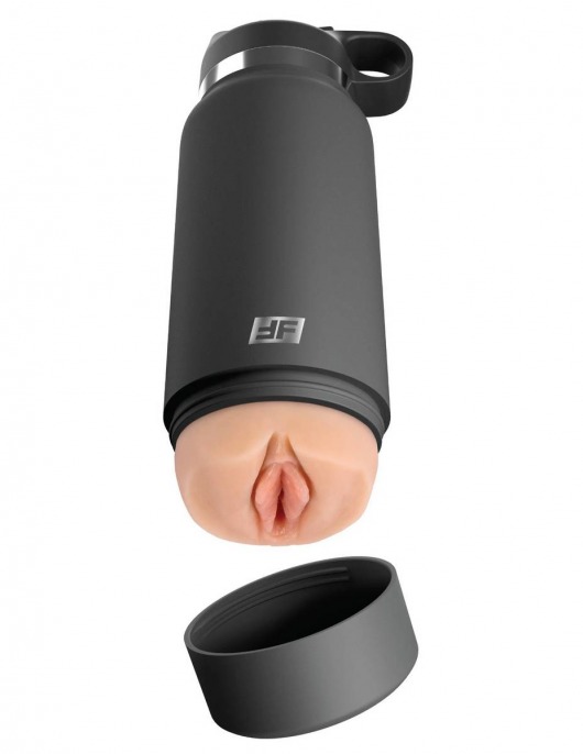 Серый мастурбатор в виде бутылки F*ck Flask - Pipedream - в Балаково купить с доставкой
