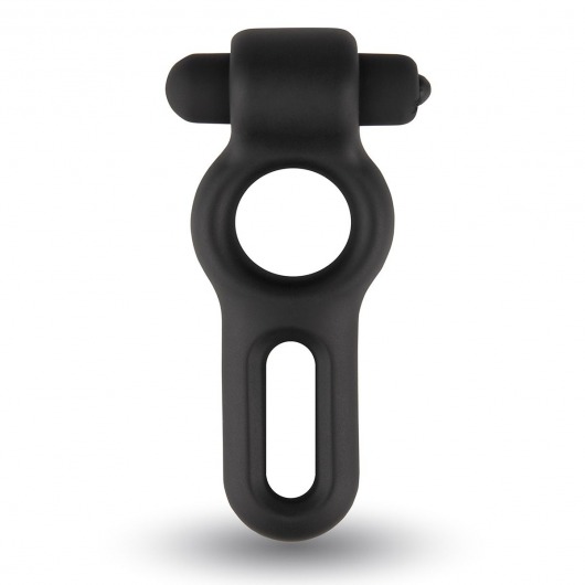 Черное двойное эрекционное виброкольцо Rooster Drake - Velv or - в Балаково купить с доставкой