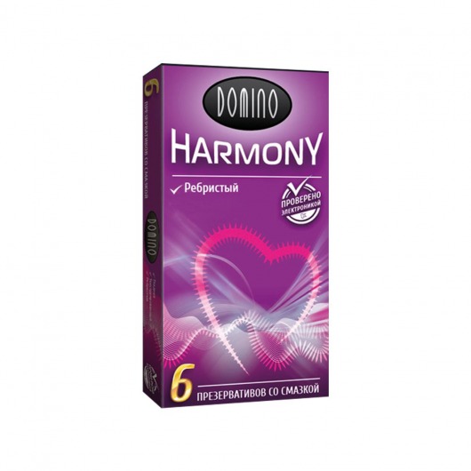 Презервативы с рёбрышками Domino Harmony - 6 шт. - Domino - купить с доставкой в Балаково
