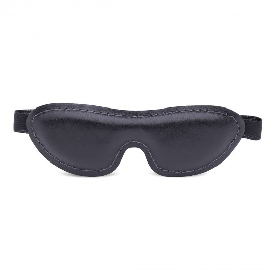 Черная мягкая закрытая маска из натуральной кожи - Crazy Handmade - купить с доставкой в Балаково