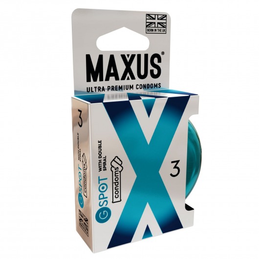 Презервативы Maxus G spot с двойной спиралью - 3 шт. - Maxus - купить с доставкой в Балаково